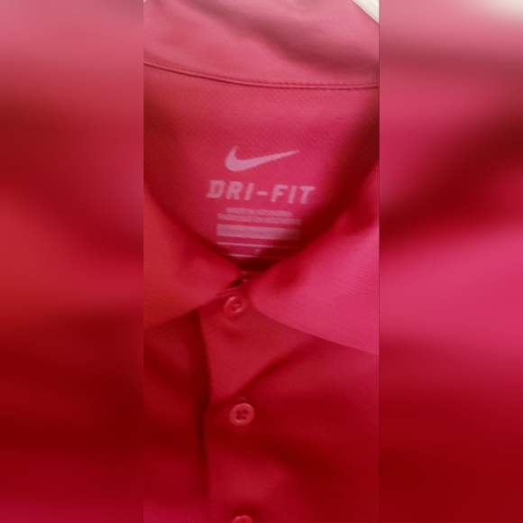 Nike Mens Dri-fit Polo Shirt Size L Maroon Color Pre-owned - Picture 2 of 3